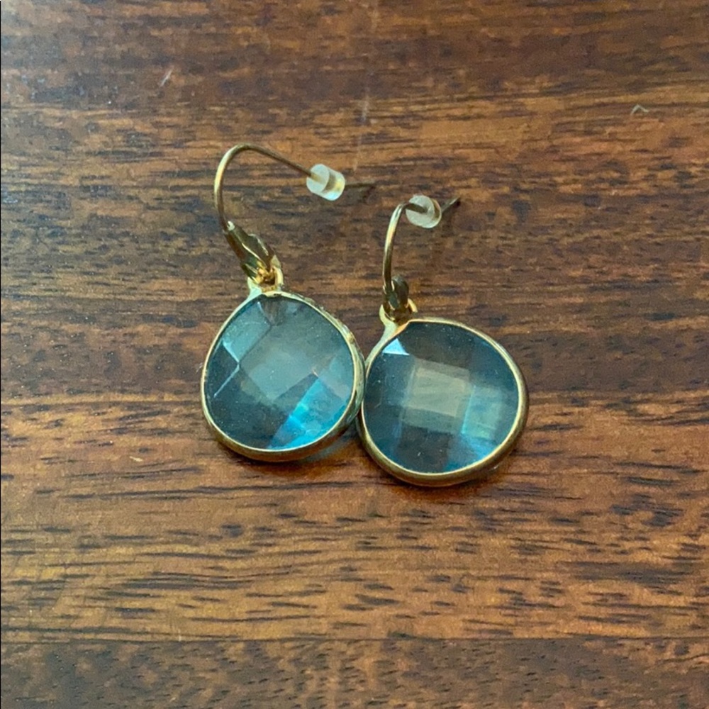 Stella & Dot Aquamarine Drop Earrings